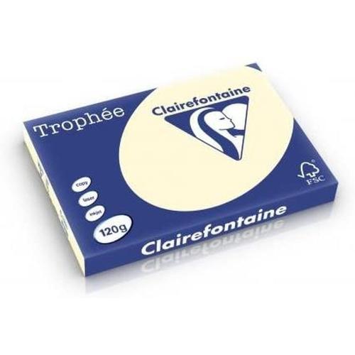 Clairefontaine Trophée - Papier Couleur - A3 (297 x 420 mm) - 120 g/m² - 250 feuilles - Ivoire