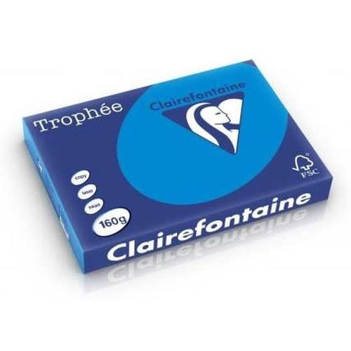 Clairefontaine Trophée - Papier Couleur - A3 (297 x 420 mm) - 160 g/m² - 250 feuilles - Bleu Turquoise