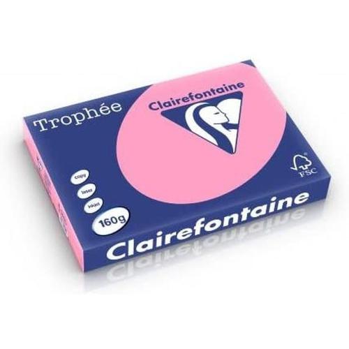 Clairefontaine Trophée - Papier Couleur - A3 (297 x 420 mm) - 160 g/m² - 250 feuilles - Eglantine
