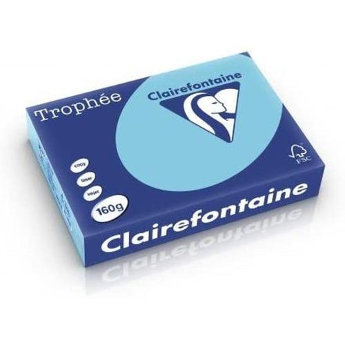 Clairefontaine Trophée - Papier Couleur - A4 (210 x 297 mm) - 160 g/m² - 250 feuilles - Bleu Alizé