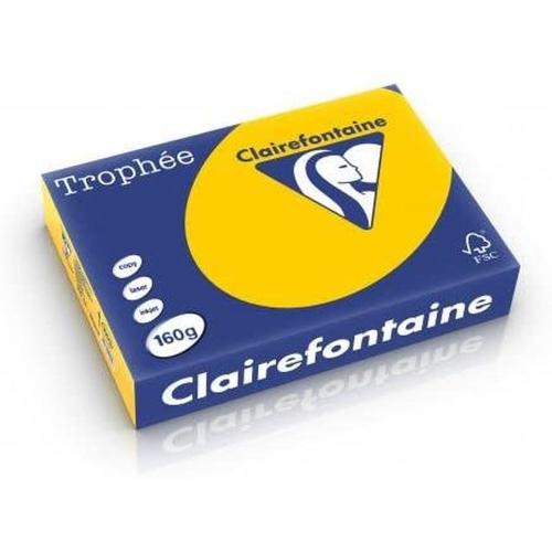 Clairefontaine Trophée - Papier Couleur - A4 (210 x 297 mm) - 160 g/m² - 250 feuilles - Jaune tournesol