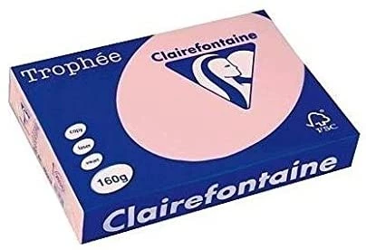 Clairefontaine Trophée - Papier Couleur - A4 (210 x 297 mm) - 160 g/m² - 250 feuilles - Rose