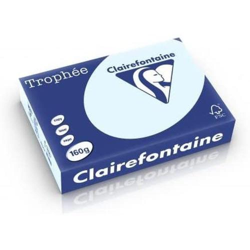 Clairefontaine Trophée - Papier Couleur - A4 (210 x 297 mm) - 160 g/m² - 250 feuilles - Bleu Pastel