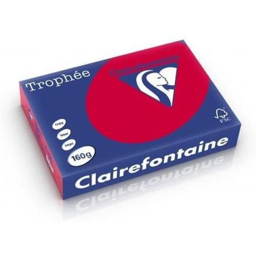 Clairefontaine Trophée - Papier Couleur - A4 (210 x 297 mm) - 160 g/m² - 250 feuilles - Rouge groseillle