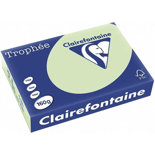 Clairefontaine Trophée - Papier Couleur - A4 (210 x 297 mm) - 160 g/m² - 250 feuilles - Vert golf