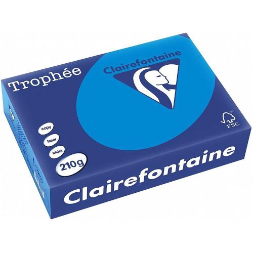 Clairefontaine Trophée - Papier Couleur - A4 (210 x 297 mm) - 210 g/m² - 250 feuilles - Bleu turquoise