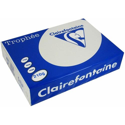 Clairefontaine Trophée - Papier Couleur - A4 (210 x 297 mm) - 210 g/m² - 250 feuilles - Gris Acier