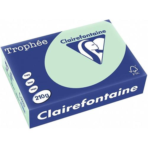 Clairefontaine Trophée - Papier Couleur - A4 (210 x 297 mm) - 210 g/m² - 250 feuilles - Vert