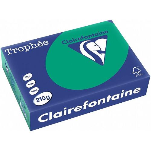 Clairefontaine Trophée - Papier Couleur - A4 (210 x 297 mm) - 210 g/m² - 250 feuilles - Vert sapin