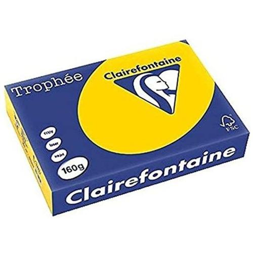 Clairefontaine Trophée - Papier Couleur - A4 (210 x 297 mm) - 160 g/m² - 250 feuilles - Bouton d'Or