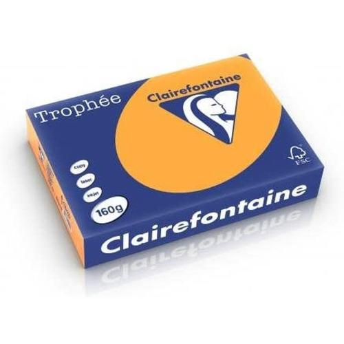 Clairefontaine Trophée - Papier Couleur - A4 (210 x 297 mm) - 160 g/m² - 250 feuilles - Clémentine