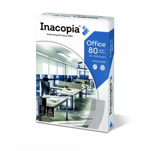 Inacopia Office - Ramette Papier A3 80g Blanc - 500 feuilles au format A4 (42x29,7cm)