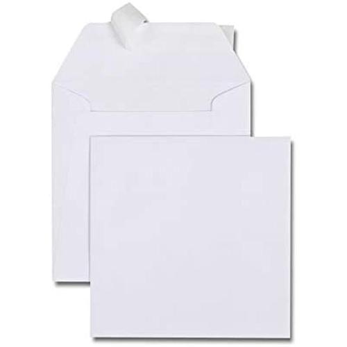 GPV 4746 - Enveloppe carrée au format 15x15 cm - 120g/m² - qualité supérieur - avec bande auto-adhésive - couleur blanc - Boite de 500