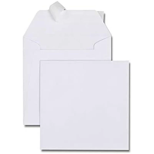 GPV 4746 - Enveloppe carrée au format 15x15 cm - 120g/m² - qualité supérieur - avec bande auto-adhésive - couleur blanc - Boite de 500