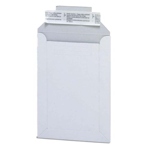 Inapa - Enveloppe cartonnée - format 270x215 mm - 500g/m² - avec bande auto-adhésive - carton blanc