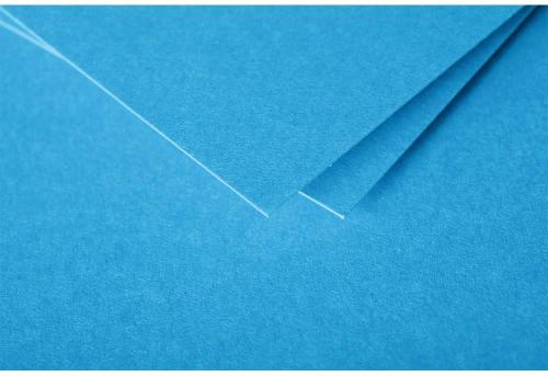 Clairefontaine 5550C – Paquet de 20 enveloppes Pollen de couleur Bleu Turquoise format 75x100 mm 120g, patte gommée