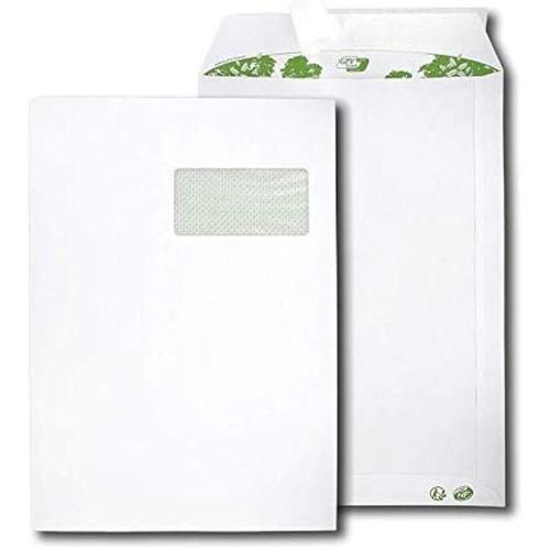 GPV 2831 - Enveloppe recyclée Green Era Pure format A4 (229x324 mm) - 90g/m² - avec bande auto-adhésive - fenêtre 100x50 - Boite de 250
