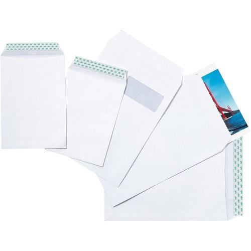 GPV Everyday 4268 - Enveloppe vélin blanc - format A4 (229x324 mm) - 90g/m² - avec bande auto-adhésive - Boite de 250