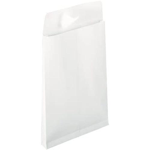 MAILmedia - Enveloppe kraft blanc - format B4 (250x353 mm) - 140g/m² - soufflet 2 cm - avec bande auto-adhésive - Paquet de 100