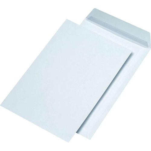MAILmedia - Enveloppe vélin blanc - format A4 (229x324 mm) - 90g/m² - avec patte autocollante - Boite de 250