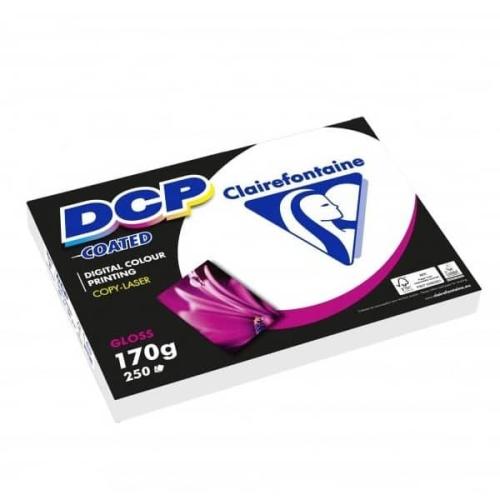 Ramette Papier A4 170g DCP Coated Glossy Clairefontaine Blanc - 250 feuilles au format A4 (21x29,7cm)